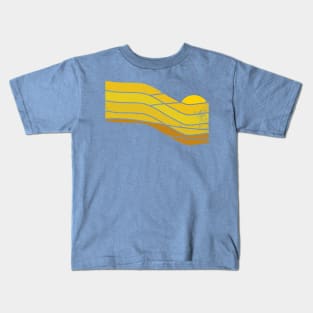 70s Retro Sunset Stripes Kids T-Shirt